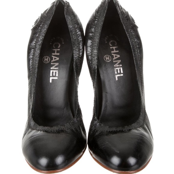 Black Chanel Pumps - Picture 2 of 6